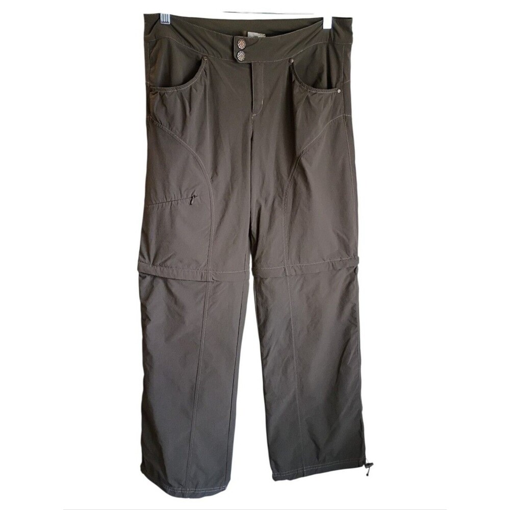 Athleta Women's Size 8 Convertible Hiking Pants Olive Green Cargo Camp Outdoors